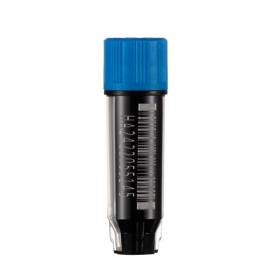 413037 冻存管，三码合一，0.5mL，PP，外旋，φ8mm自立式，黑底白码，方形14x14盒装，盒子带侧码，灭菌；