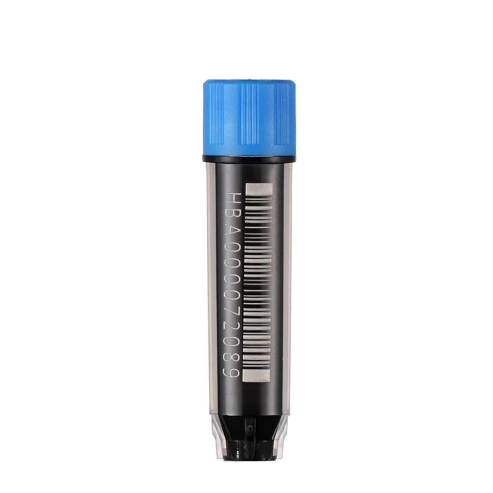 413038 冻存管，三码合一，0.75mL，PP，外旋，φ8mm自立式，黑底白码，方形14×14盒装，盒子带侧码，灭菌；