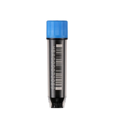 413033 冻存管，三码合一，0.75mL，PP，外旋，φ8mm自立式，黑底白码，SBS 12x8盒装，盒子带侧码，底码，灭菌；