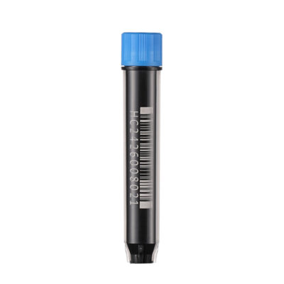 413034 冻存管，三码合一，1.0mL，PP，外旋，φ8mm自立式，黑底白码，SBS 12x8盒装，盒子带侧码，底码，灭菌；