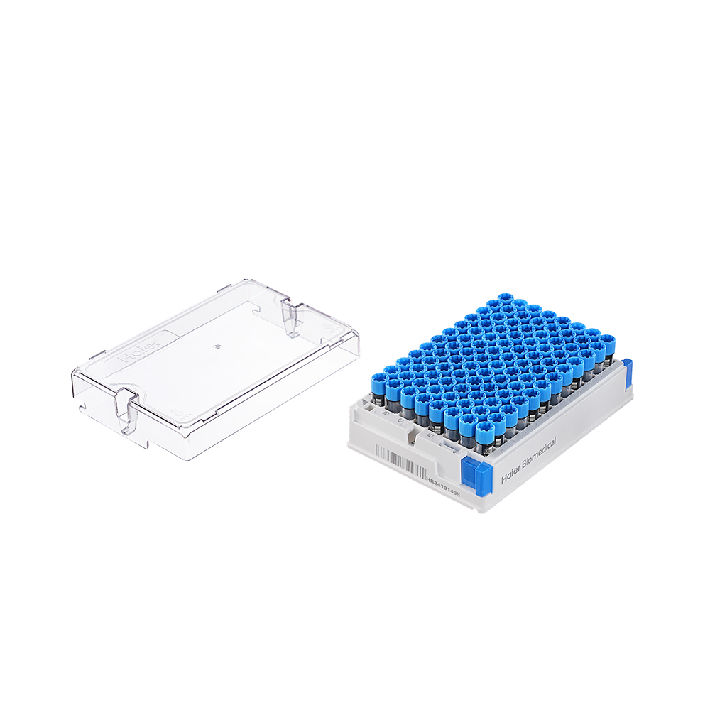 413033 冻存管，三码合一，0.75mL，PP，外旋，φ8mm自立式，黑底白码，SBS 12×8盒装，盒子带侧码，底码，灭菌；