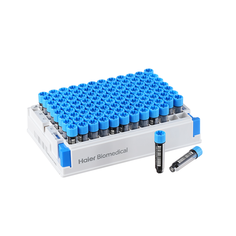 413033 冻存管，三码合一，0.75mL，PP，外旋，φ8mm自立式，黑底白码，SBS 12×8盒装，盒子带侧码，底码，灭菌；